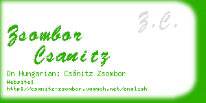 zsombor csanitz business card
