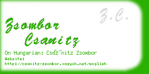 zsombor csanitz business card